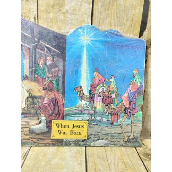 Vtg Standard Publishing Birth Of Christ Nativity Scene Jigsaw Christmas - Picture 3 of 4